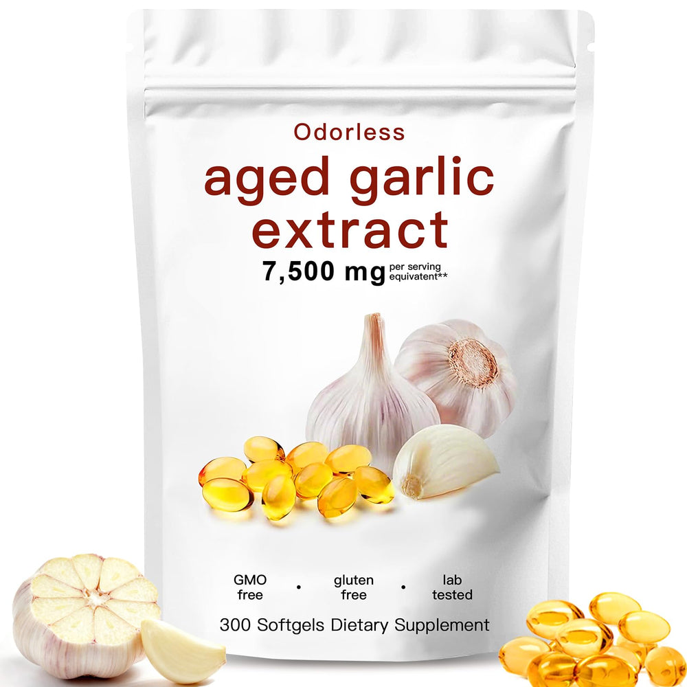 EOQIFJM aged garlic extract bottle on shelf for daily wellness