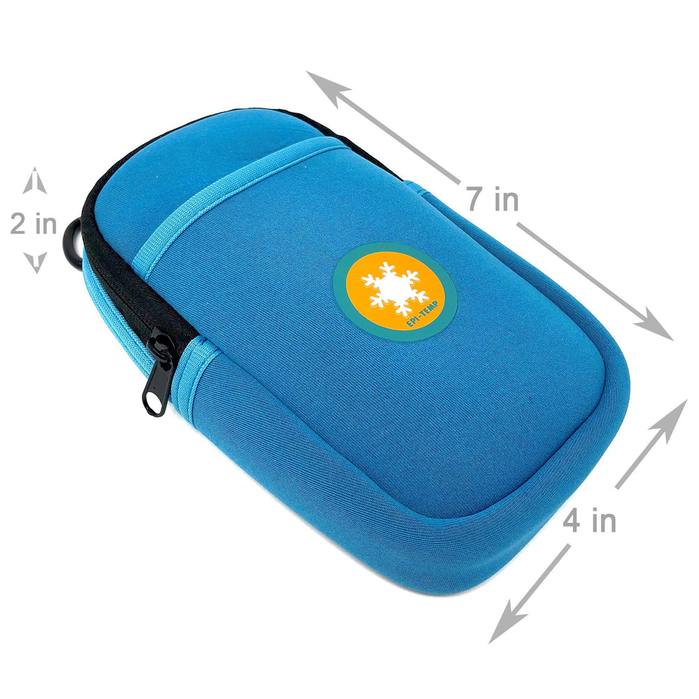 EPI-TEMP Epipen Inside Case shows space for up to three autoinjectors.