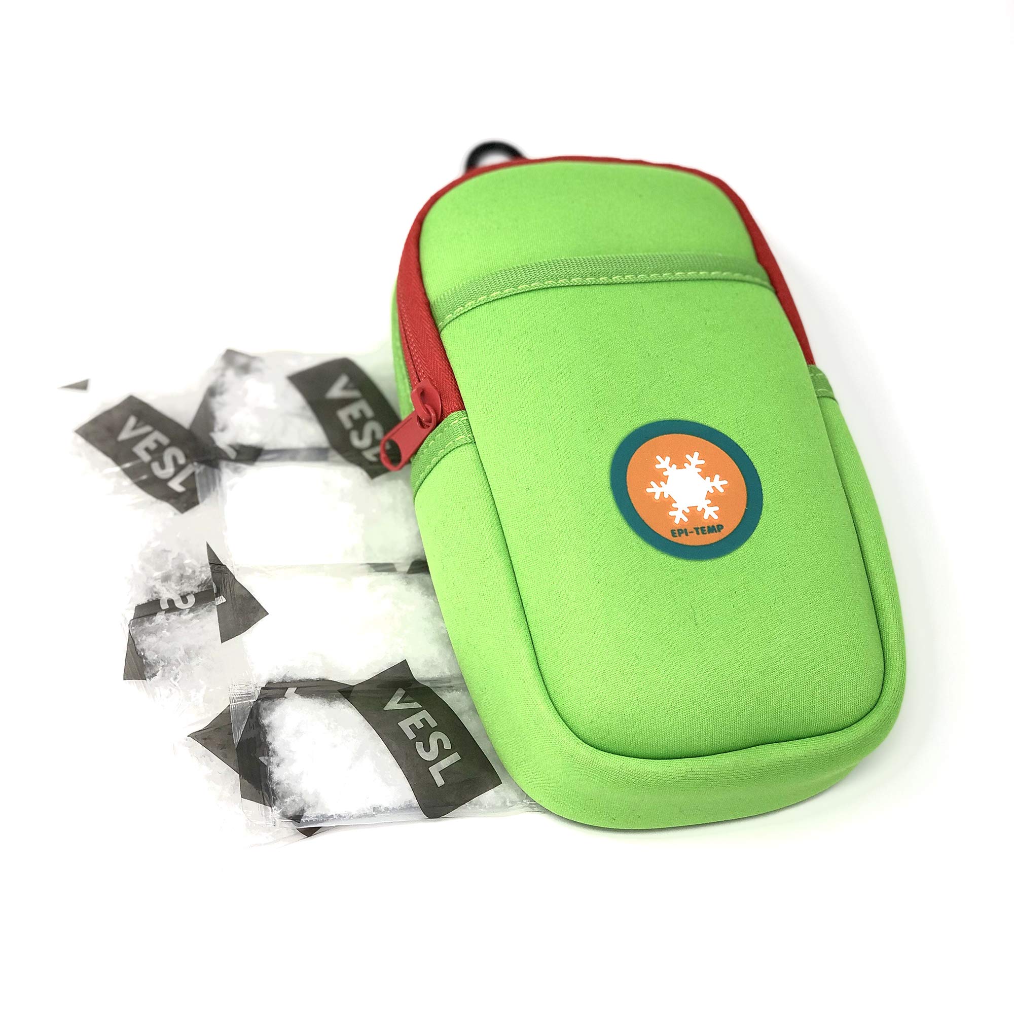 EPI-TEMP epipen storage inside the case for easy access.