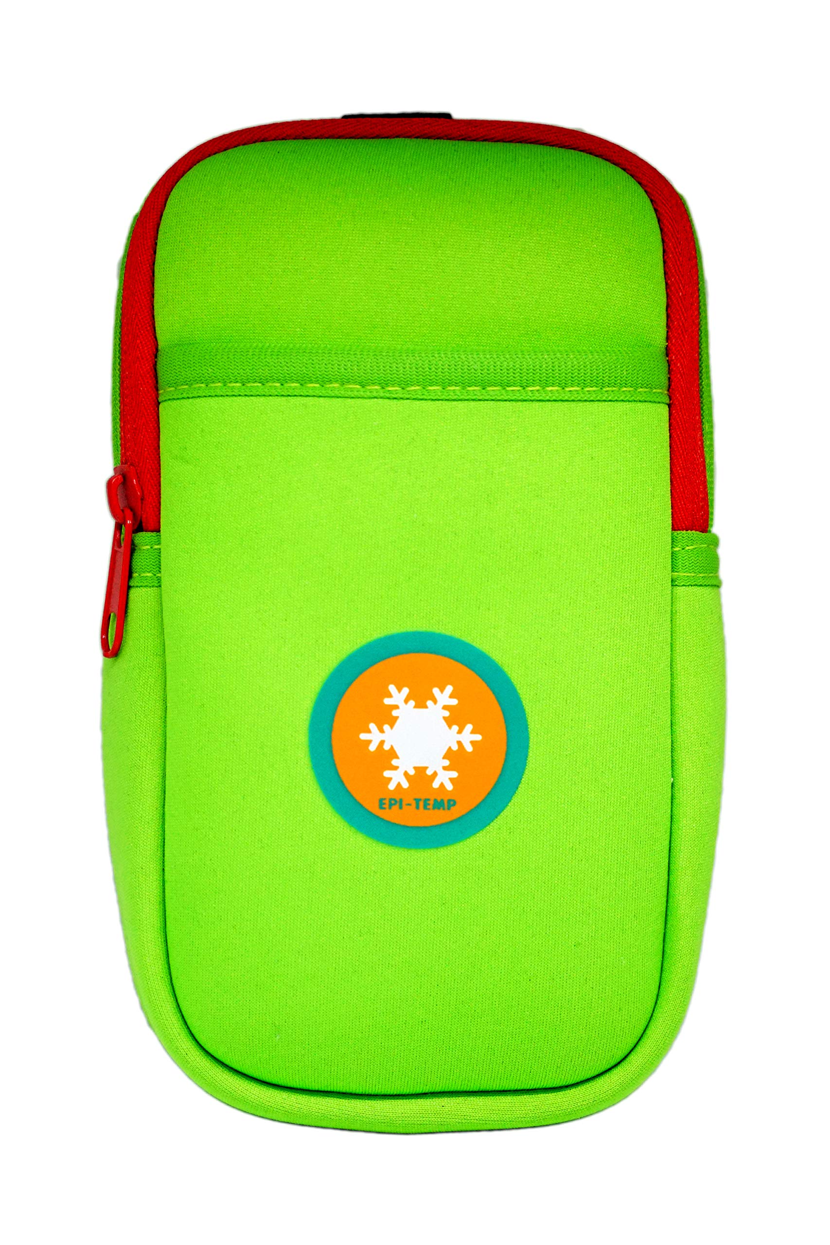 EPI-TEMP insulated case green front view designed for epinephrine storage.