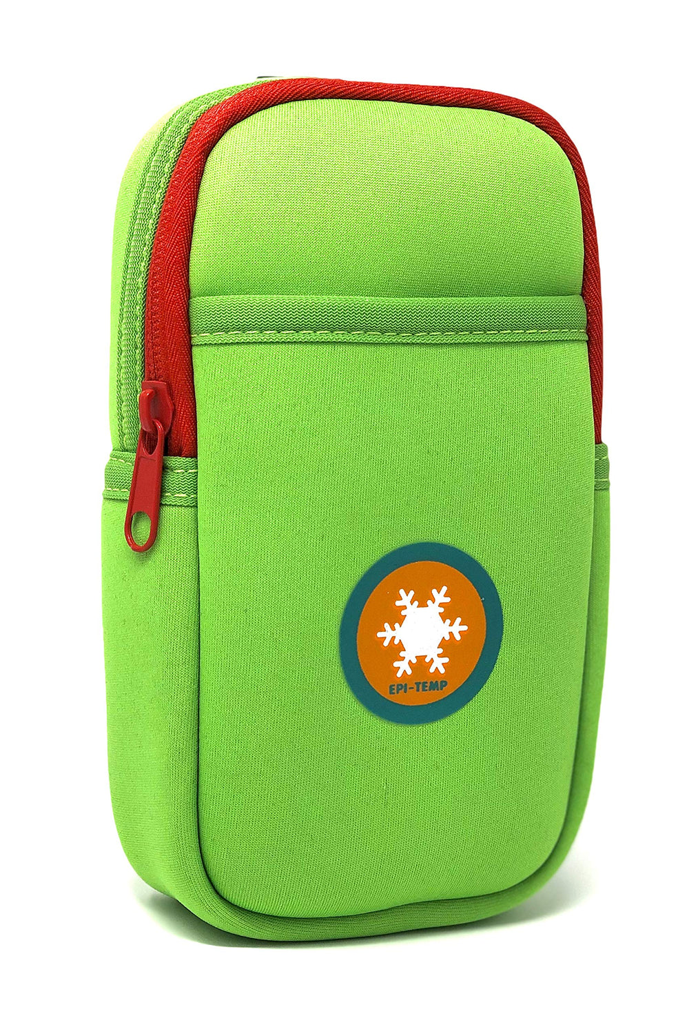 EPI-TEMP side pocket for allergy information card.