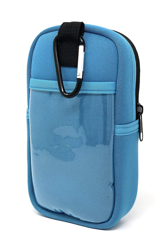 EPI-TEMP Teal Case Belt Clip demonstrates secure on-the-go carrying.