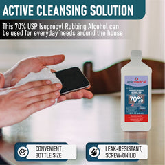 Epic Medical Supply Isopropyl Alcohol 70% bottle in clinical use setup