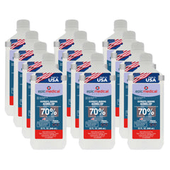 Epic Medical Supply Isopropyl Alcohol 70% bottle front label for first aid prep