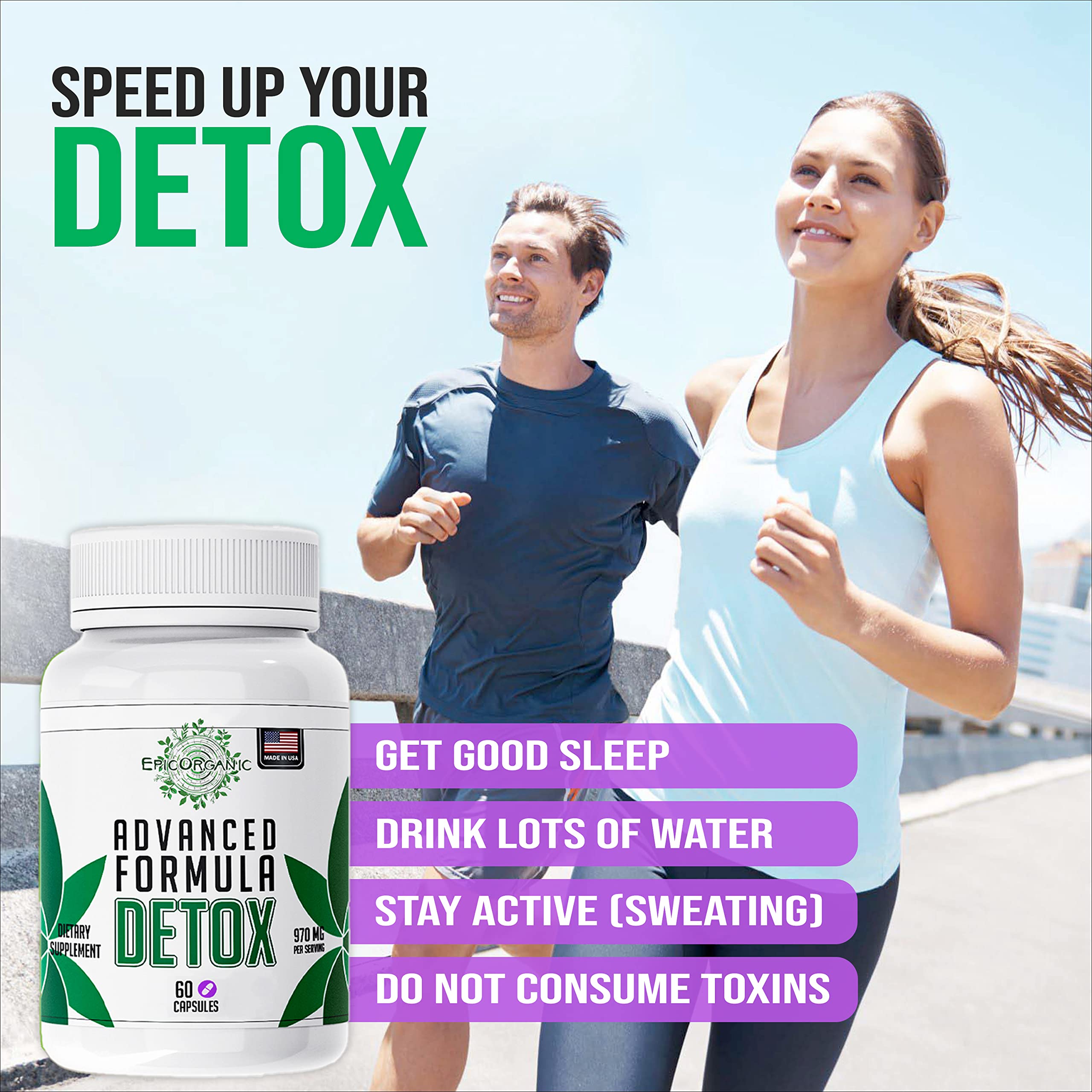 Epic Organicum Total Detox capsules ready for a daily routine