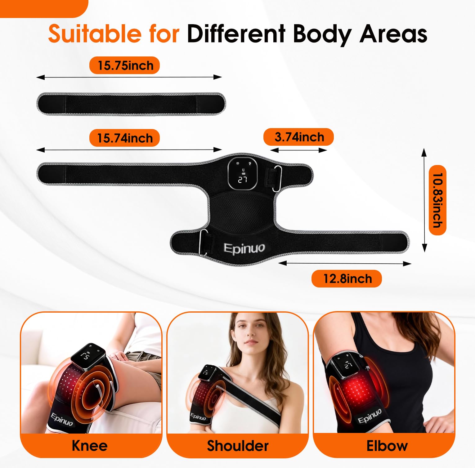 Epinuo waterproof fabric keeps the massager comfortable during workouts and sweat sessions.