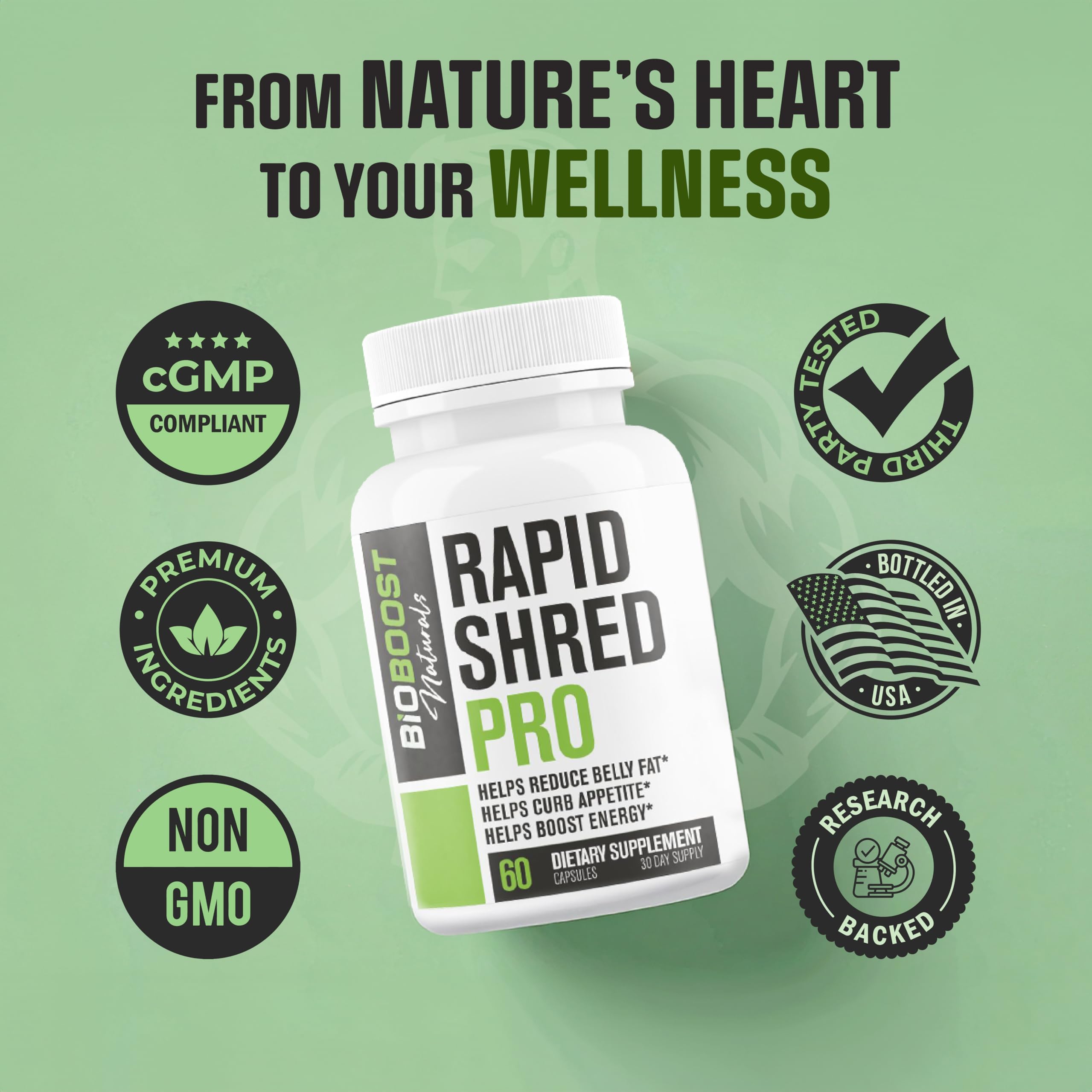 Rapid Shred Pro box and insert showing fat metabolism emphasis.