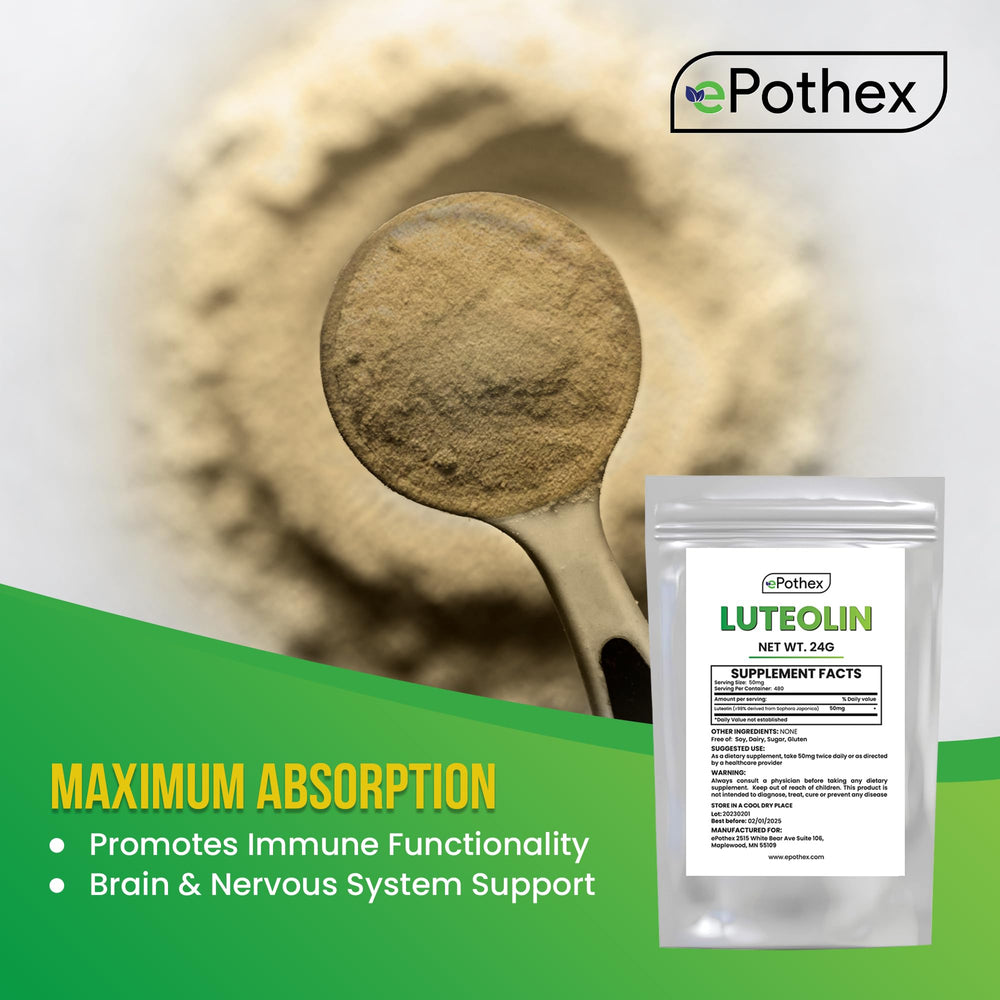 Epothex packaging with GMP-ready label highlighting purity.