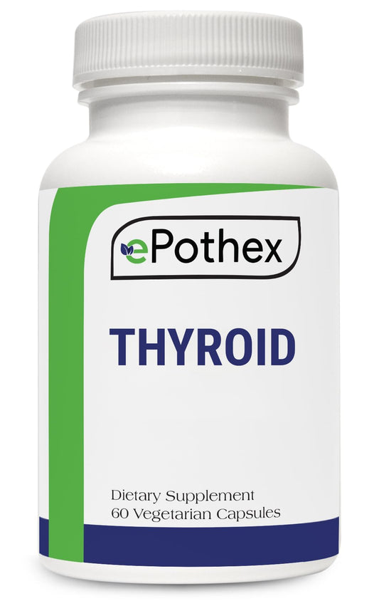EPOTHEX Raw Grass-Fed Desiccated Bovine Thyroid bottle ready for daily energy support