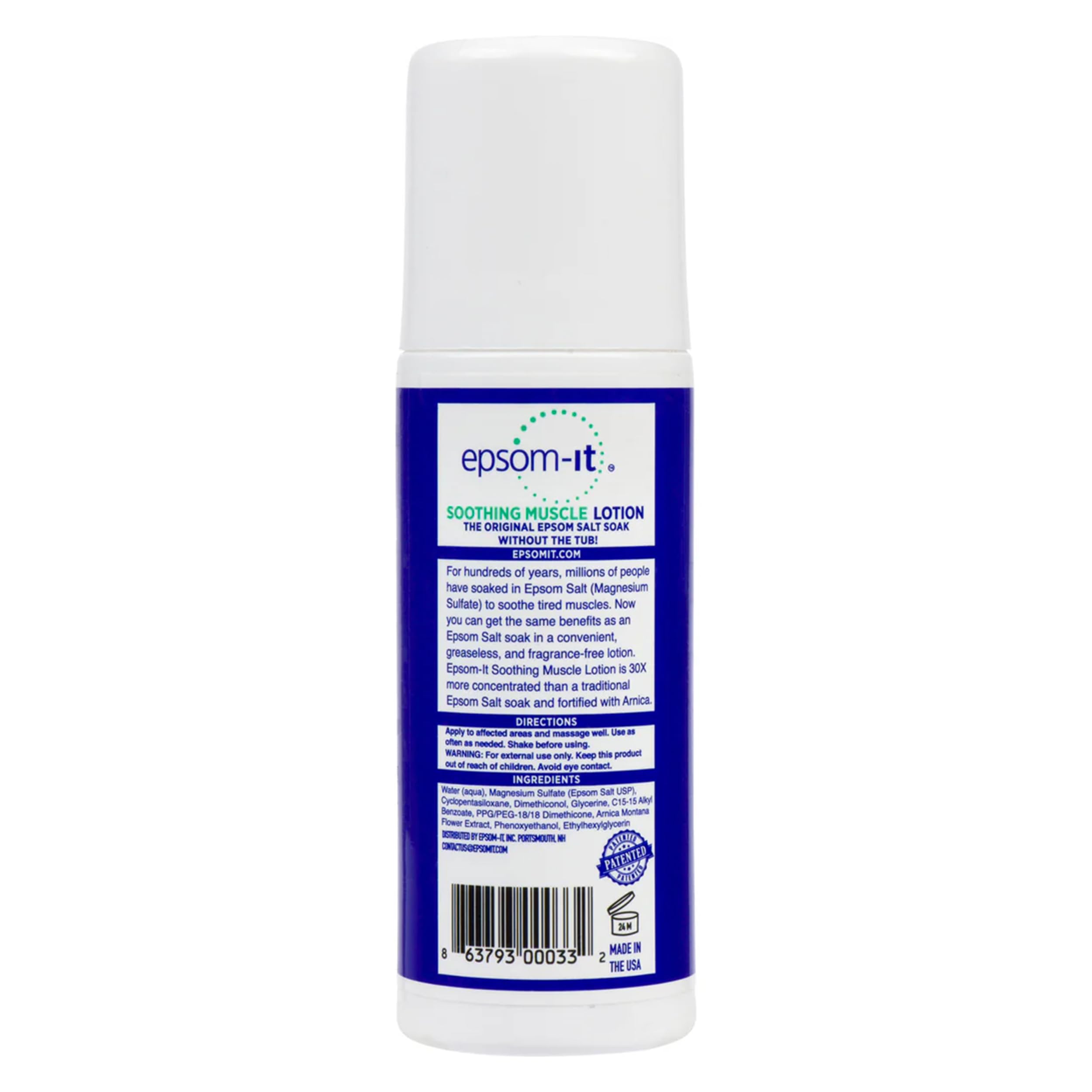 EPSOM-IT Active lifestyle support in a convenient 3oz roll-on.