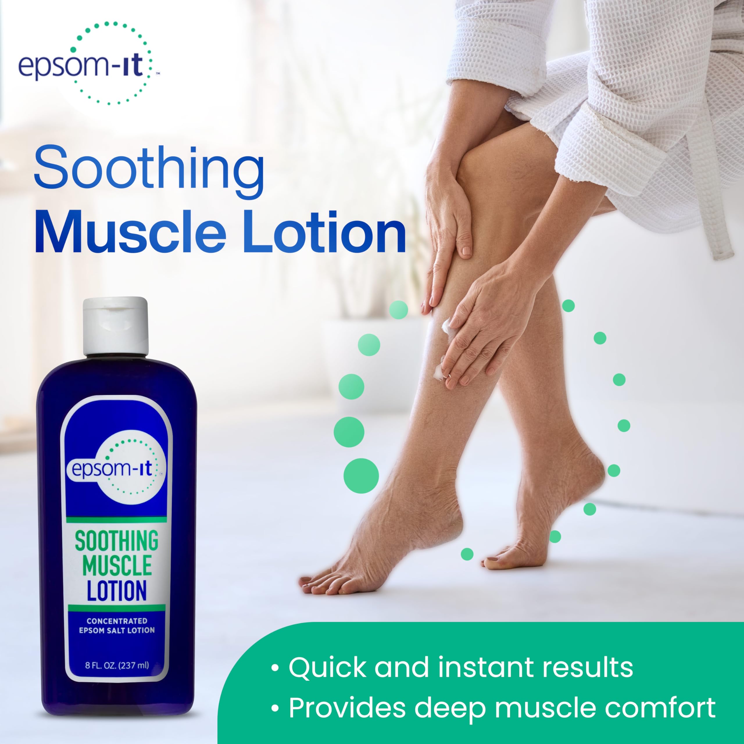 EPSOM-IT Arnica-infused lotion being applied for targeted muscle relief