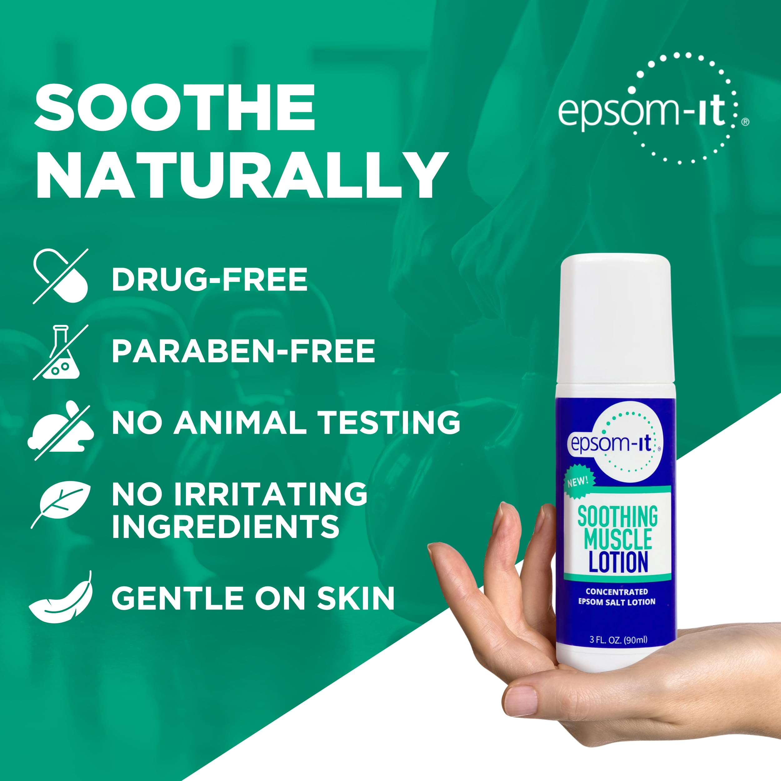 EPSOM-IT Back, knee, hip relief application supports joints during activities.