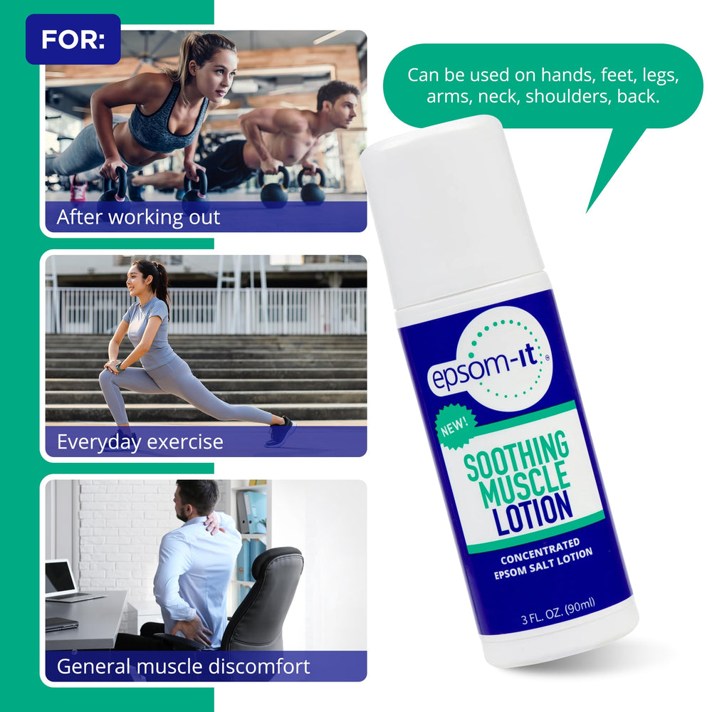 EPSOM-IT Fragrance-free lotion is gentle on sensitive skin for everyday use.