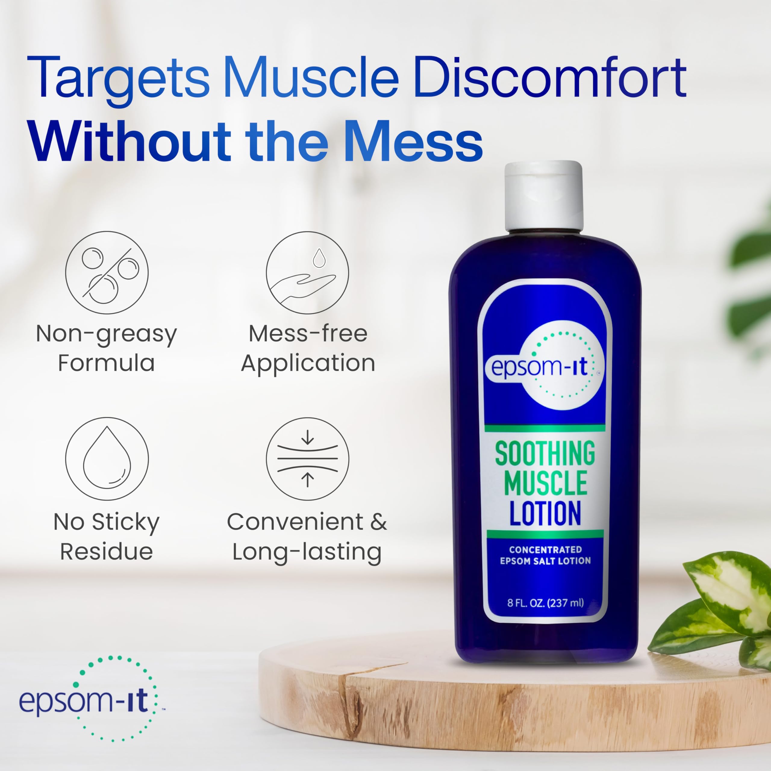 EPSOM-IT greaseless texture applied on skin after massage for quick relief