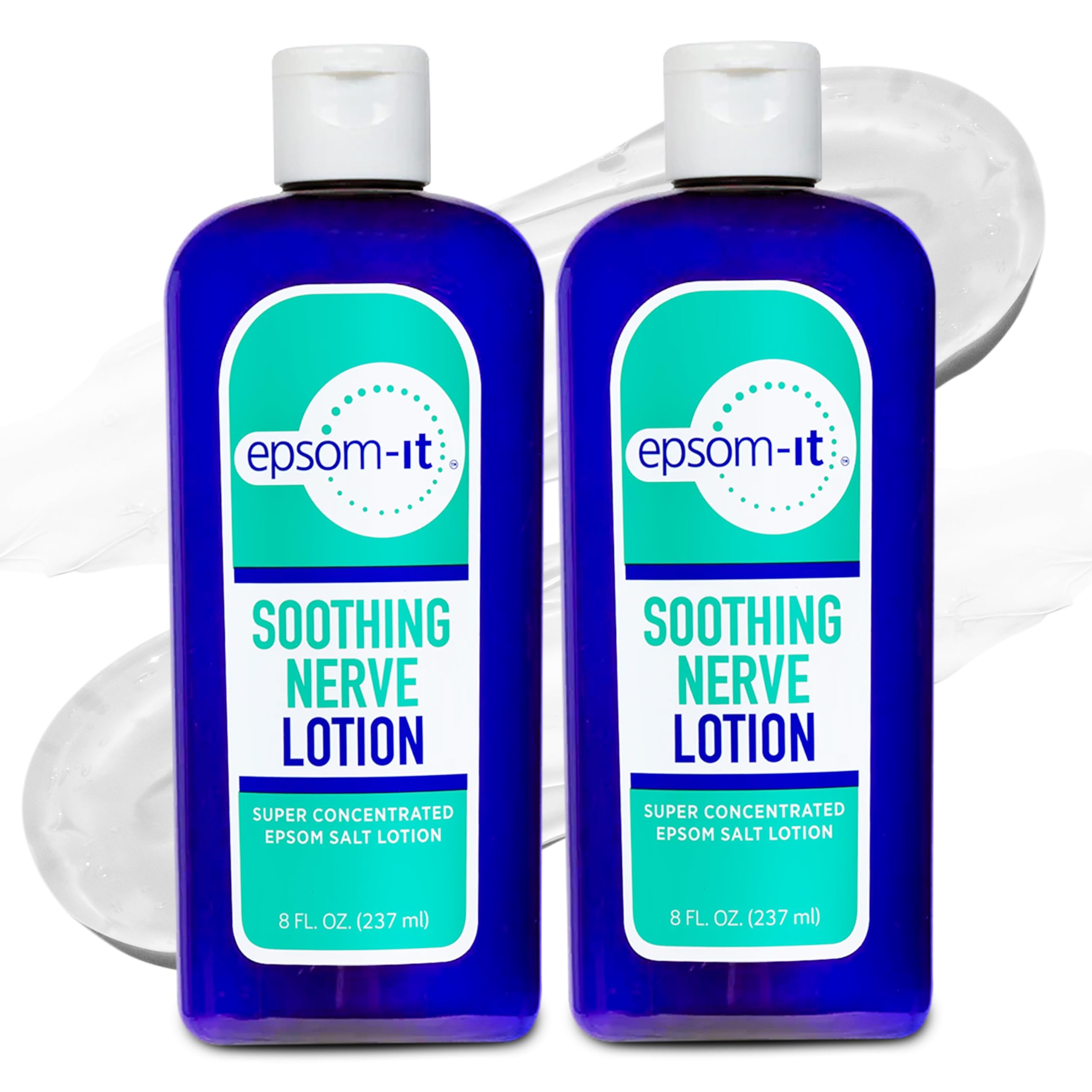 Epsom-It Soothing Nerve Lotion bottle showcases fast-absorbing relief for legs and feet.