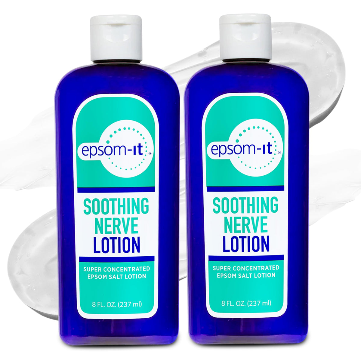 Epsom-It Soothing Nerve Lotion bottle showcases fast-absorbing relief for legs and feet.