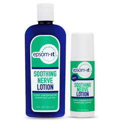 EPSOM-IT Soothing Nerve Lotion bottle highlights potent magnesium for daily comfort