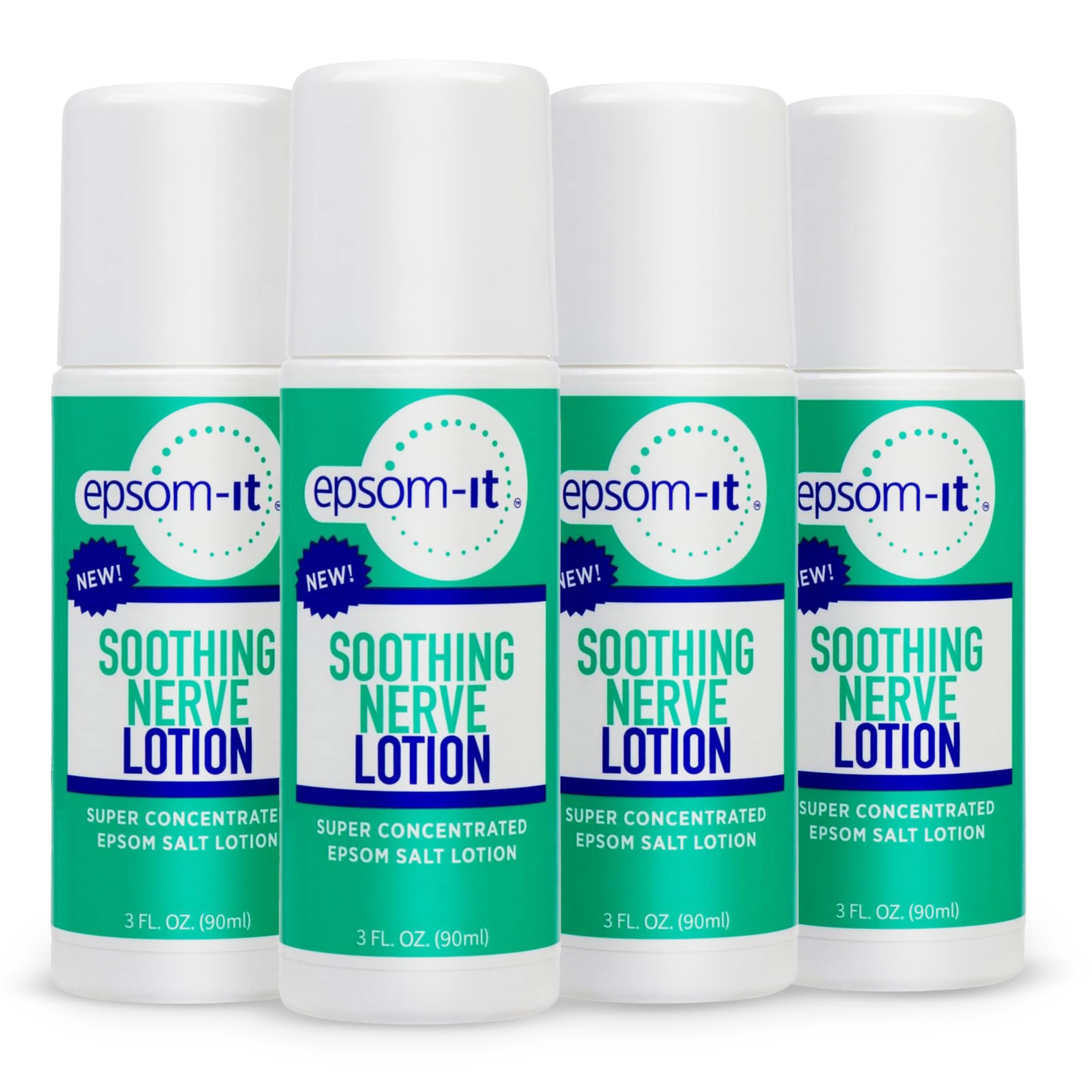 EPSOM-IT Soothing Nerve Lotion Roll-On close-up for portable relief.