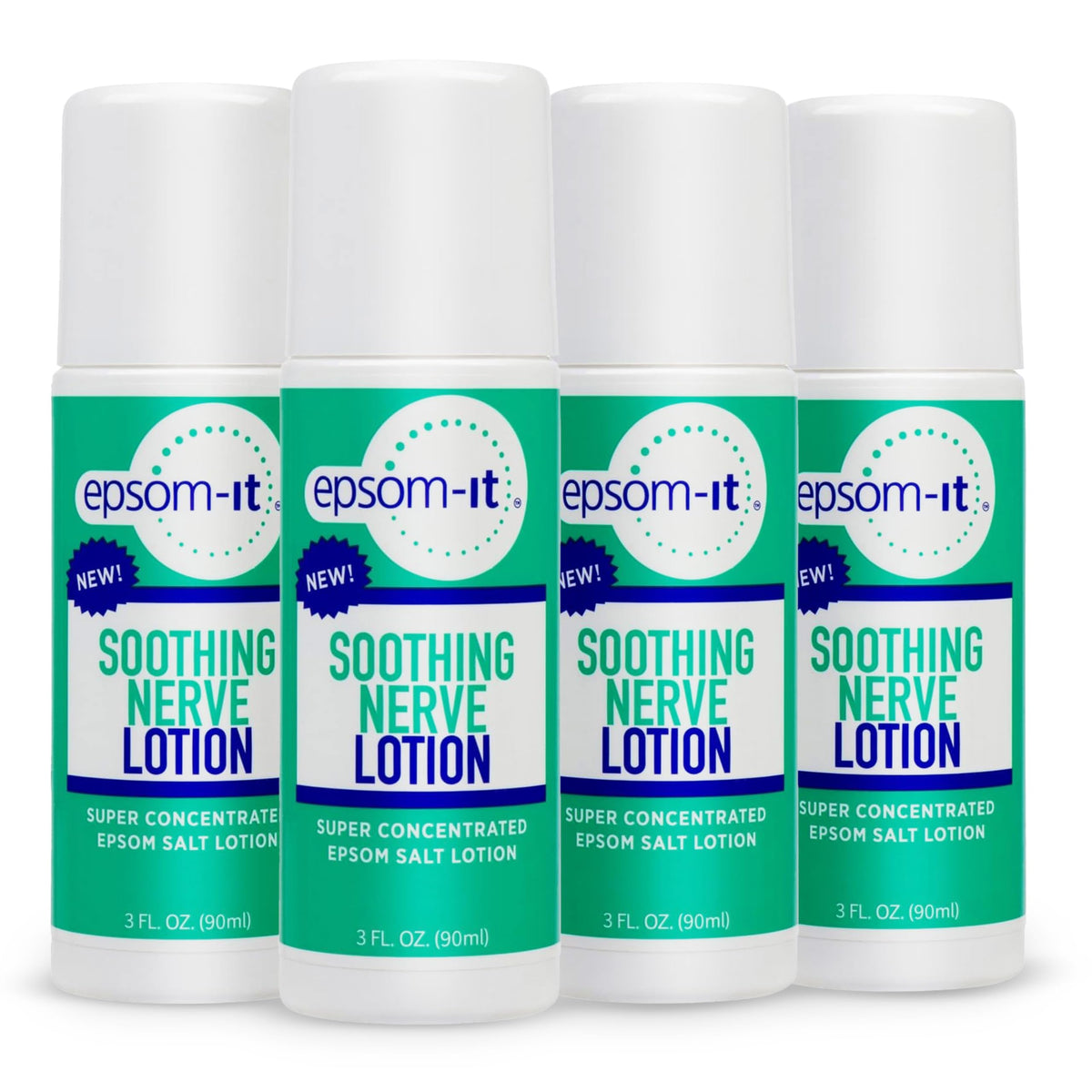 EPSOM-IT Soothing Nerve Lotion Roll-On close-up for portable relief.