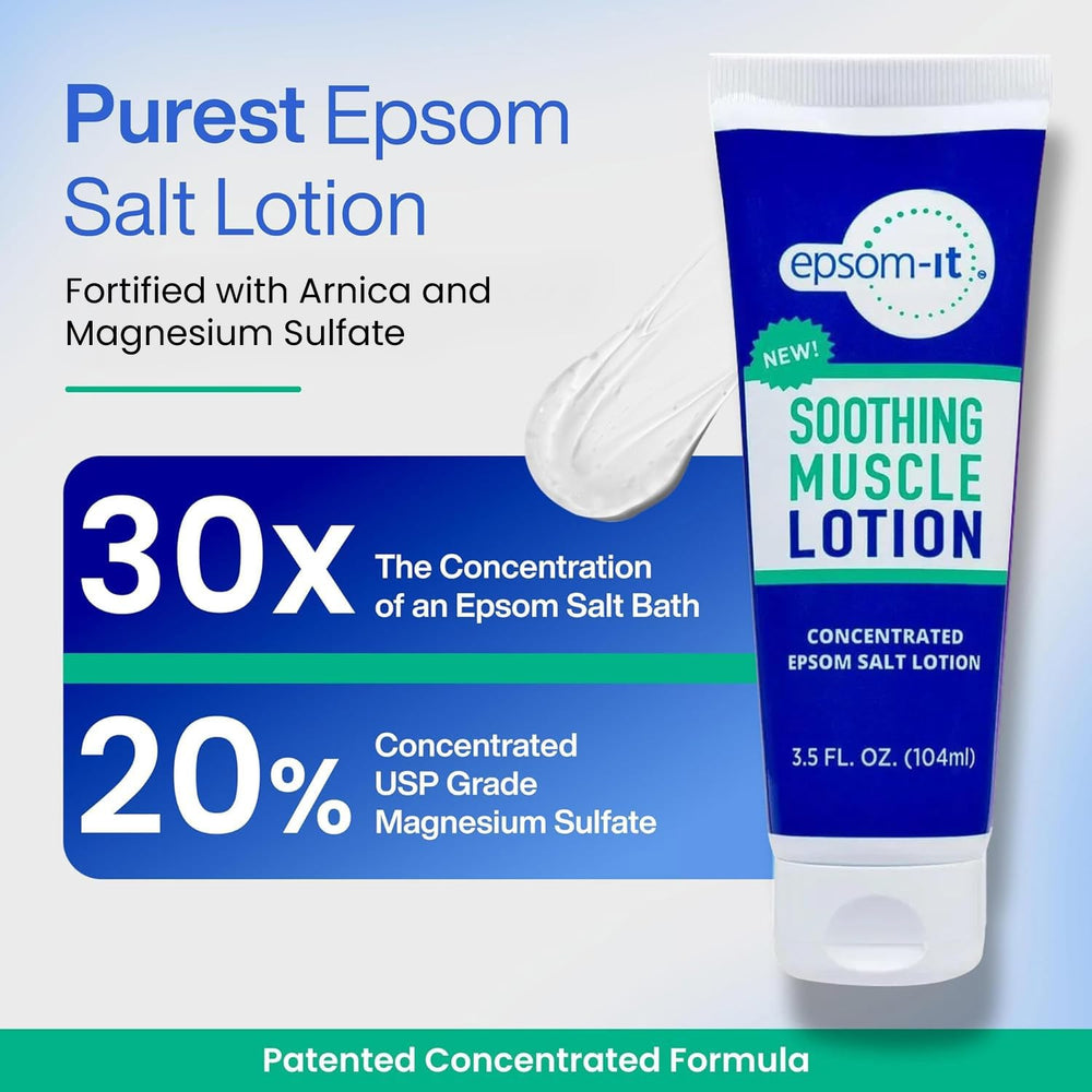 EPSOM-IT Starter Pack back and neck cream targets stiffness with gentle massage.