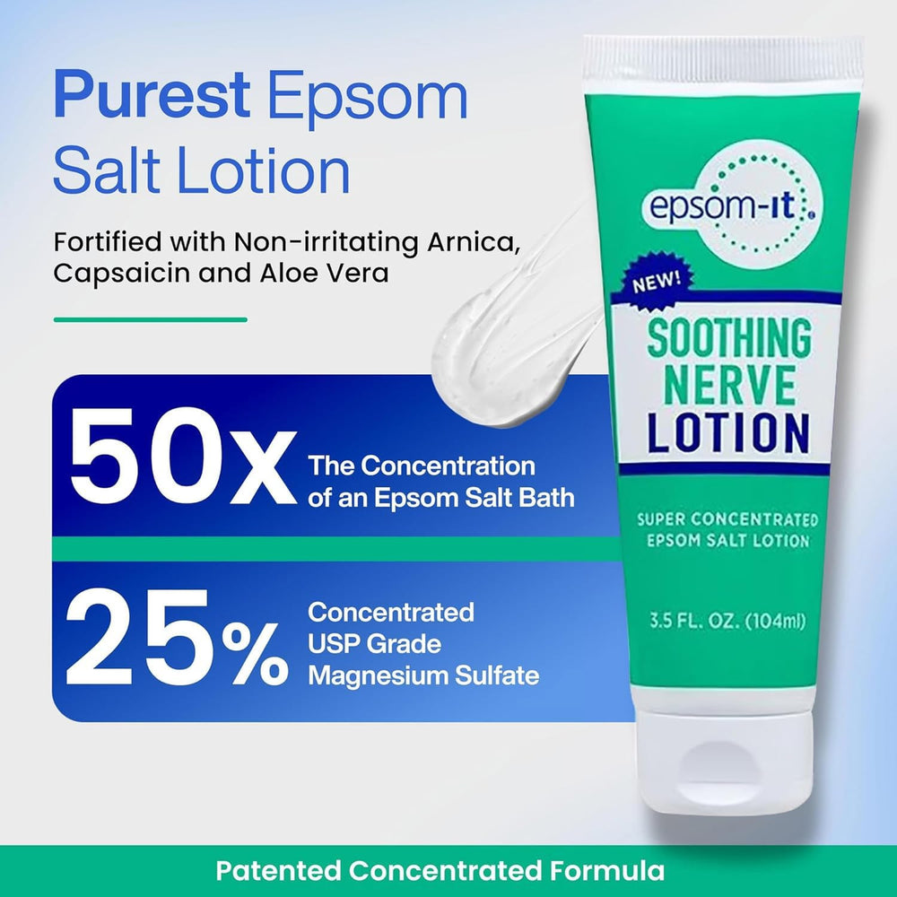 EPSOM-IT Starter Pack with urea, arnica, capsaicin enhances hydration and soothing feel.