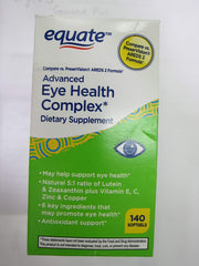 Equate Advanced Eye Health Complex softgels 2-pack for daily antioxidant eye support.