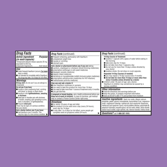 Equate Omeprazole 2-pack packaging with capsules, convenient for repeat treatment cycles.