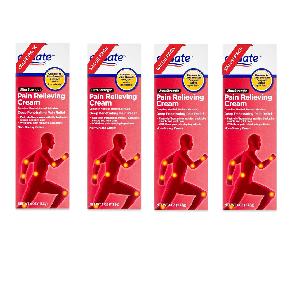 Equate Ultra Strength Pain Relieving Cream pack of four tubes for convenient home use