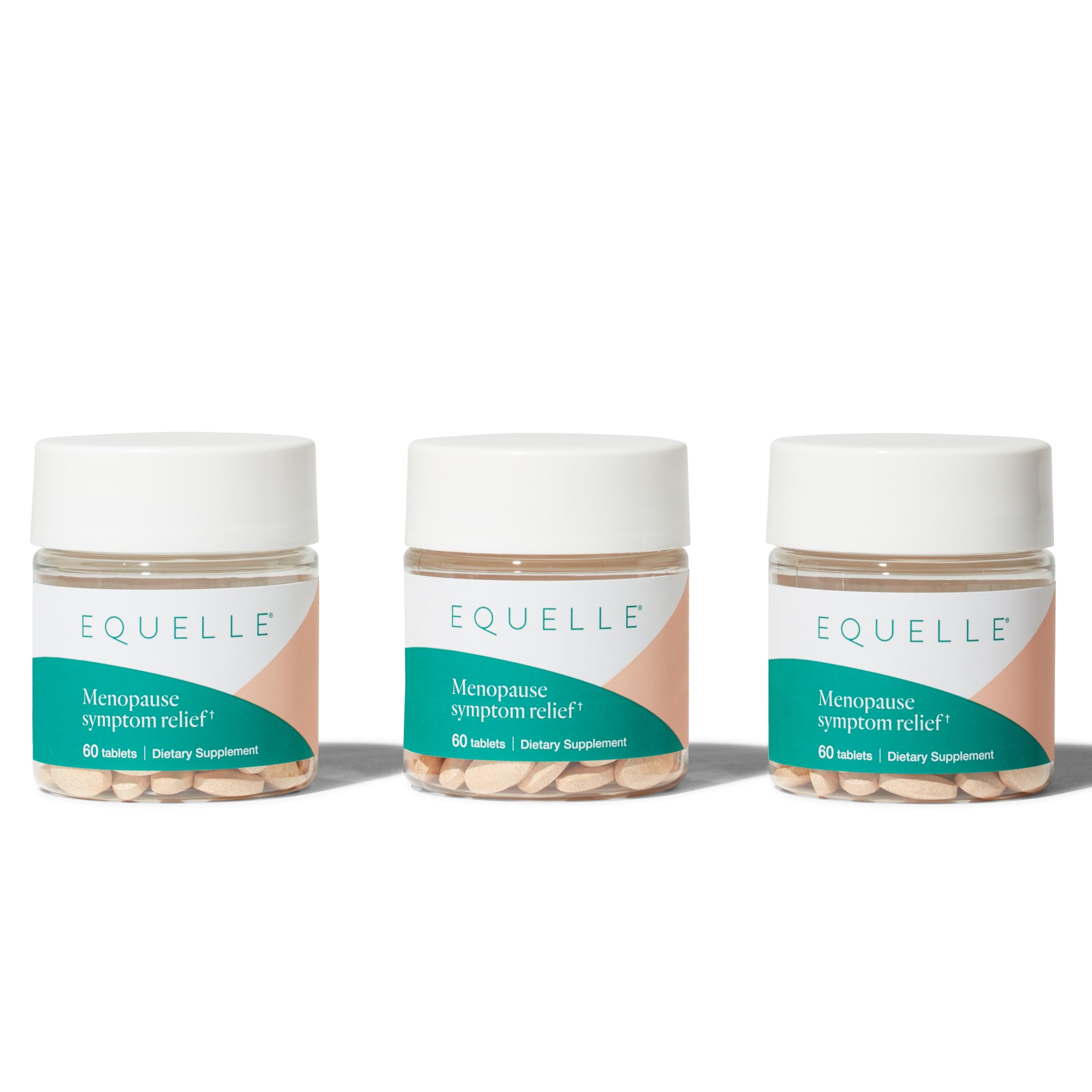 EQUELLE S-Equol bottle front shows hormone-free menopause support for hot flashes