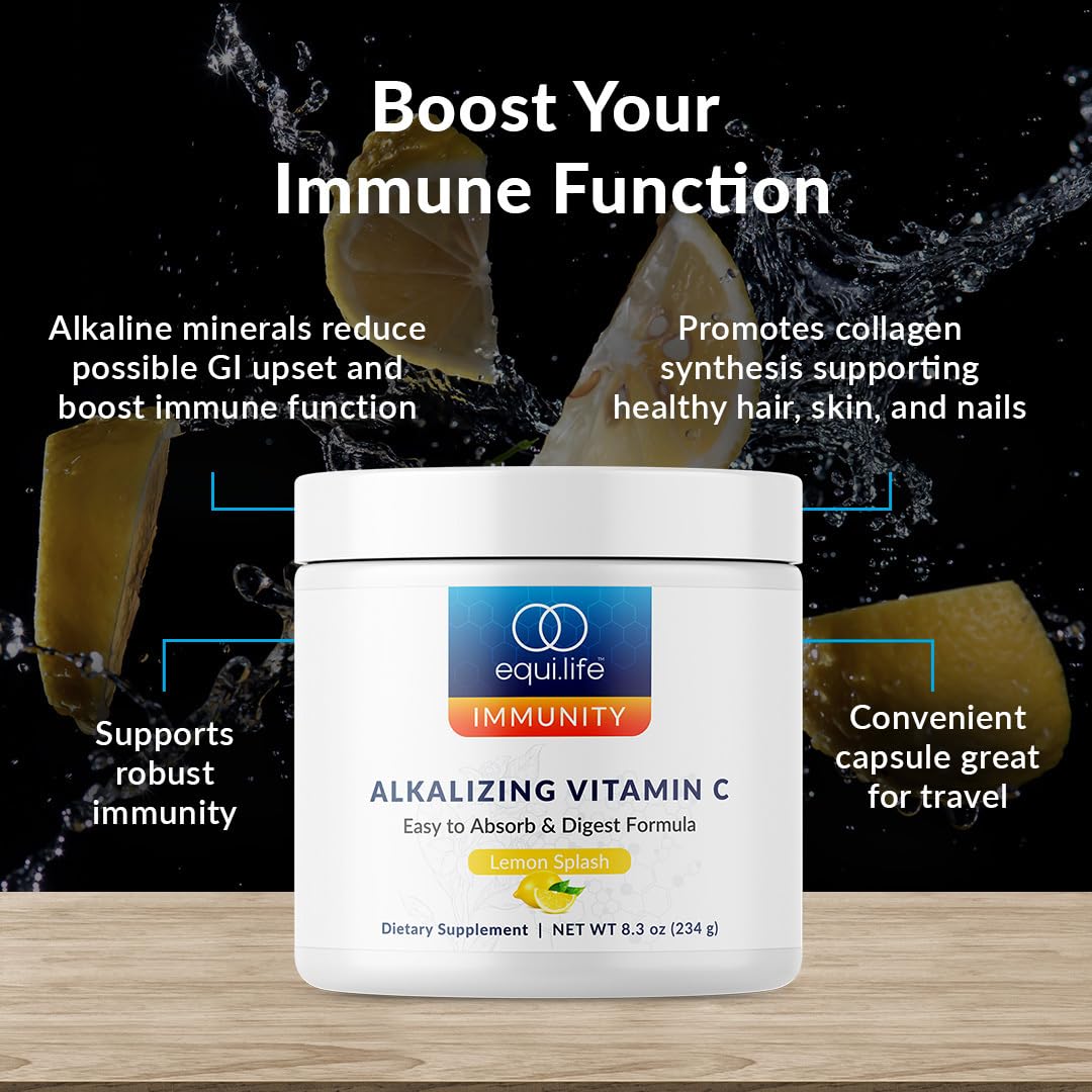 Equilife vitamin C bottle label closeup highlighting clean ingredients