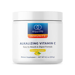 Equilife Alkalizing Vitamin C Lemon Splash bottle for daily wellness benefits