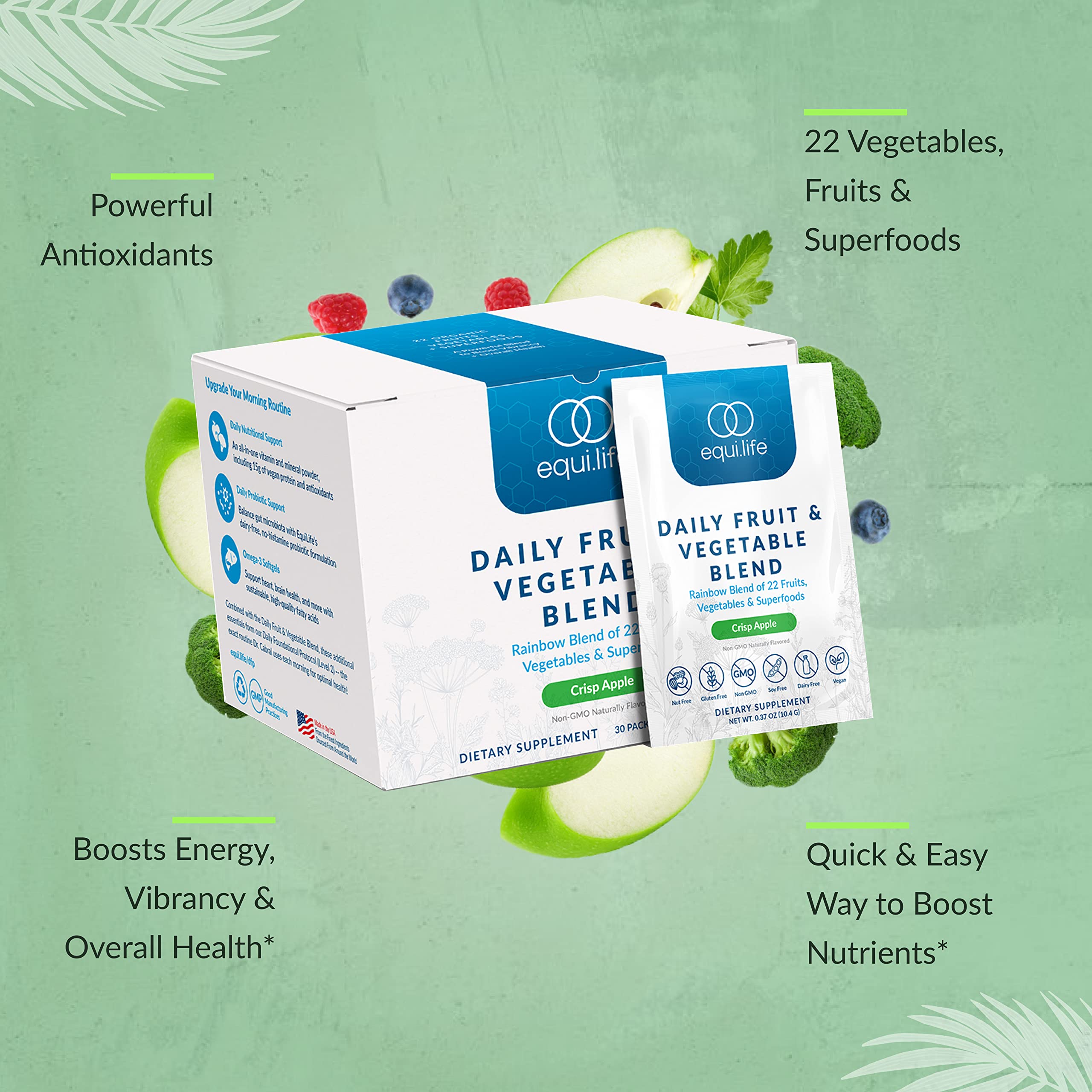 EquiLife crisp apple flavor in a refreshing glass