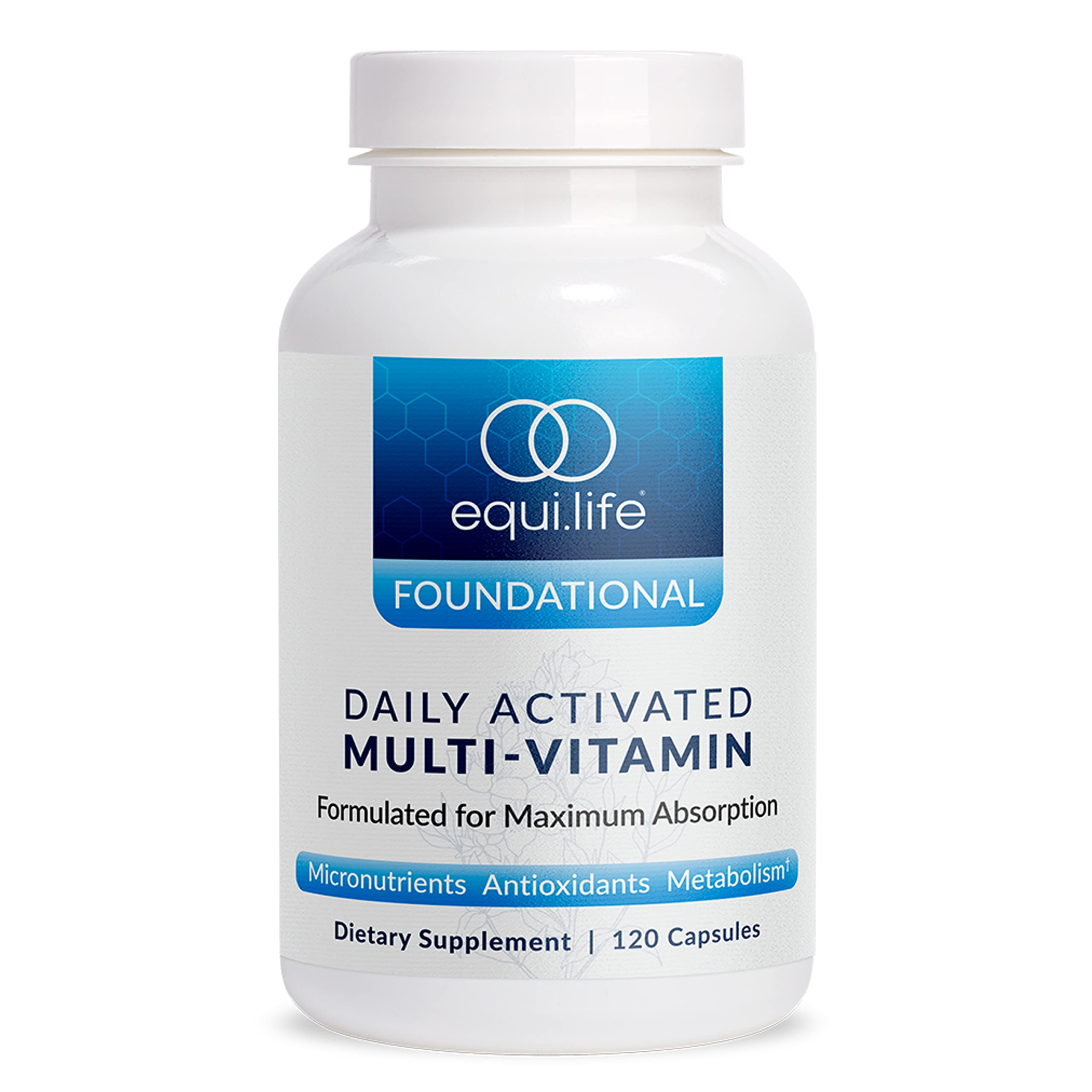 Equilife Daily Activated Multivitamin bottle front view for daily balance