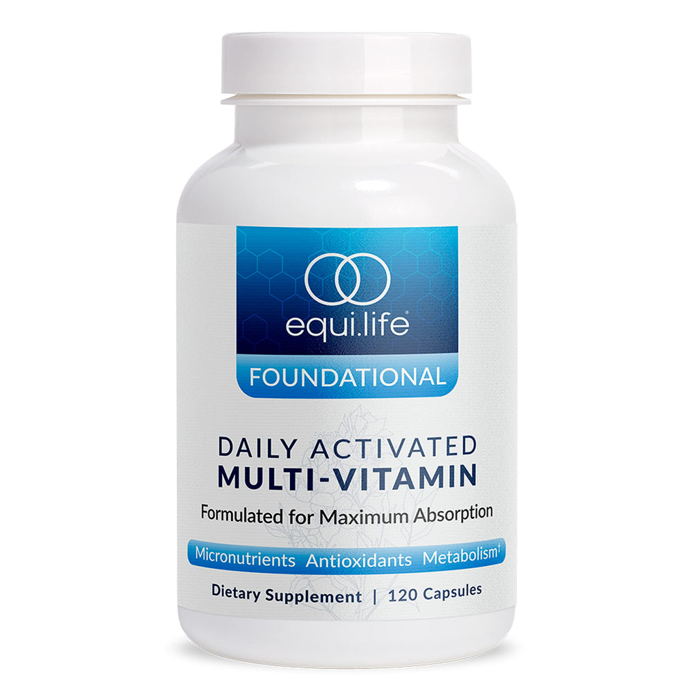 Equilife Daily Activated Multivitamin bottle front view for daily balance