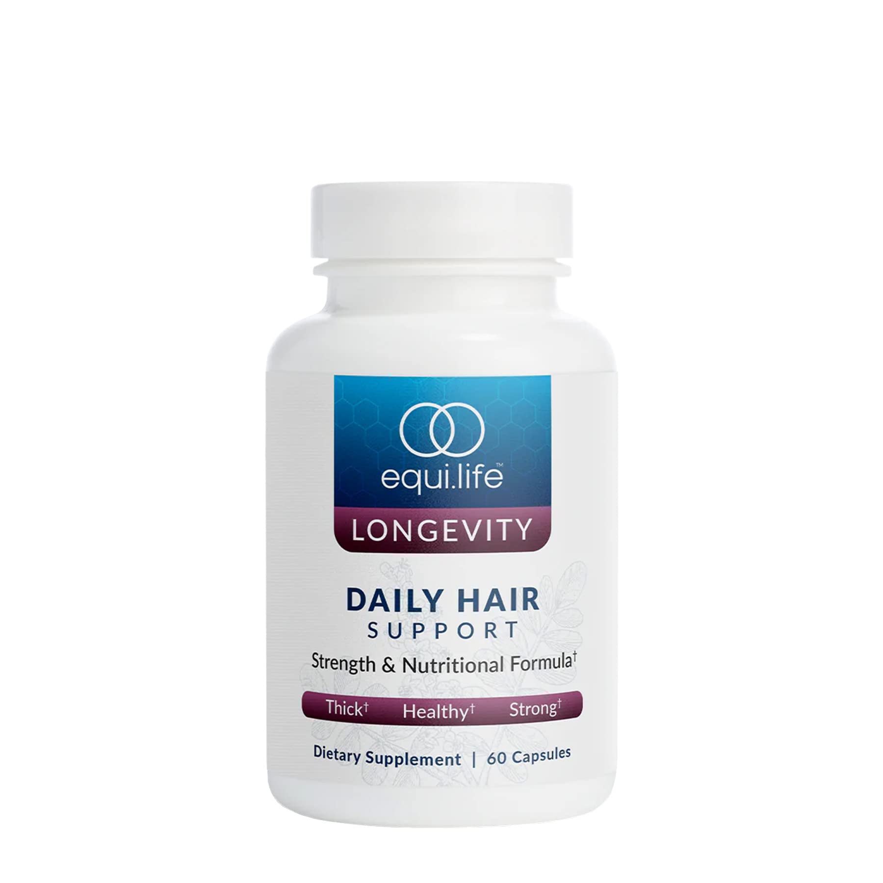 Equilife Daily Hair Support bottle front view for hair nourishment.