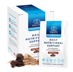 Equilife Daily Nutritional Support bottle pour for a convenient morning shake.