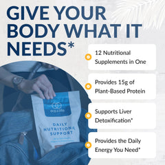 Equilife Daily Nutritional Support broccoli-derived Broccophane antioxidant boost.