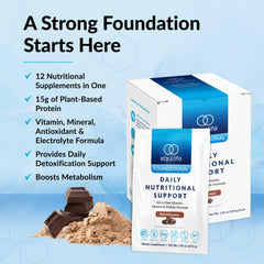 Equilife Daily Nutritional Support packets displayed for easy on-the-go nourishment.