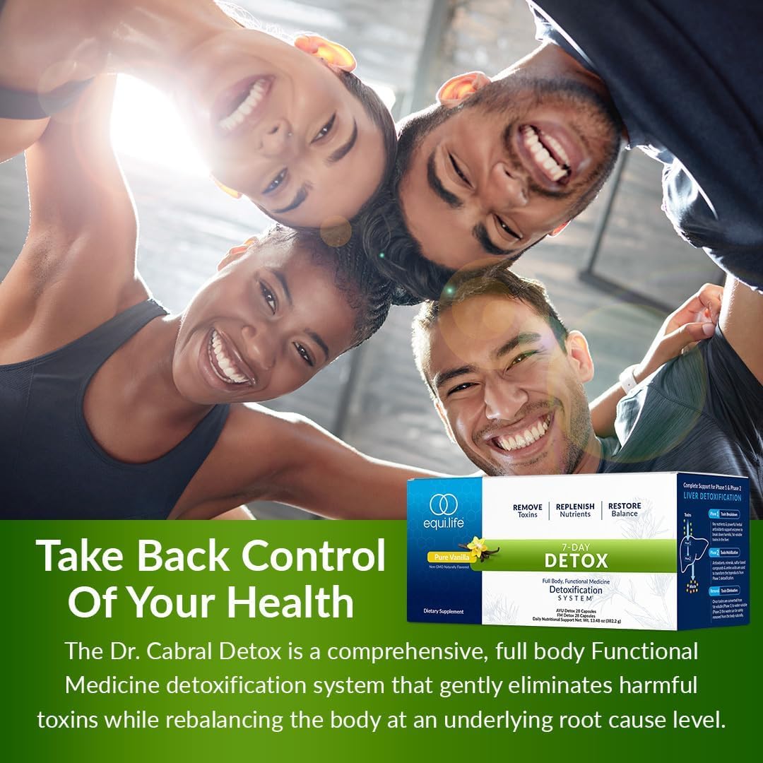 Equilife Dr. Cabral Detox wellness routine scene promotes daily consistency.