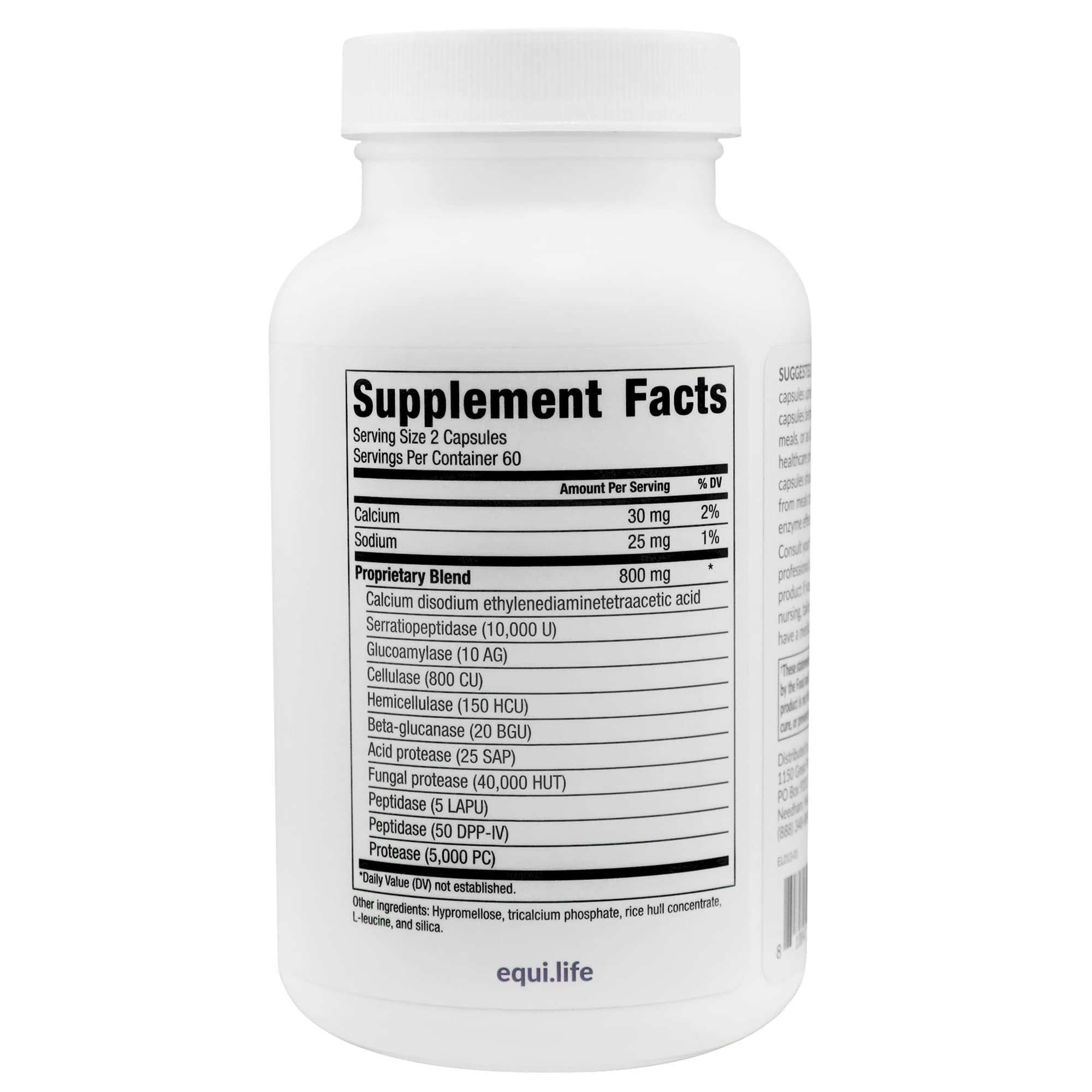 Close-up of Florafilm capsules showing vegan gluten-free daily digestive enzymes