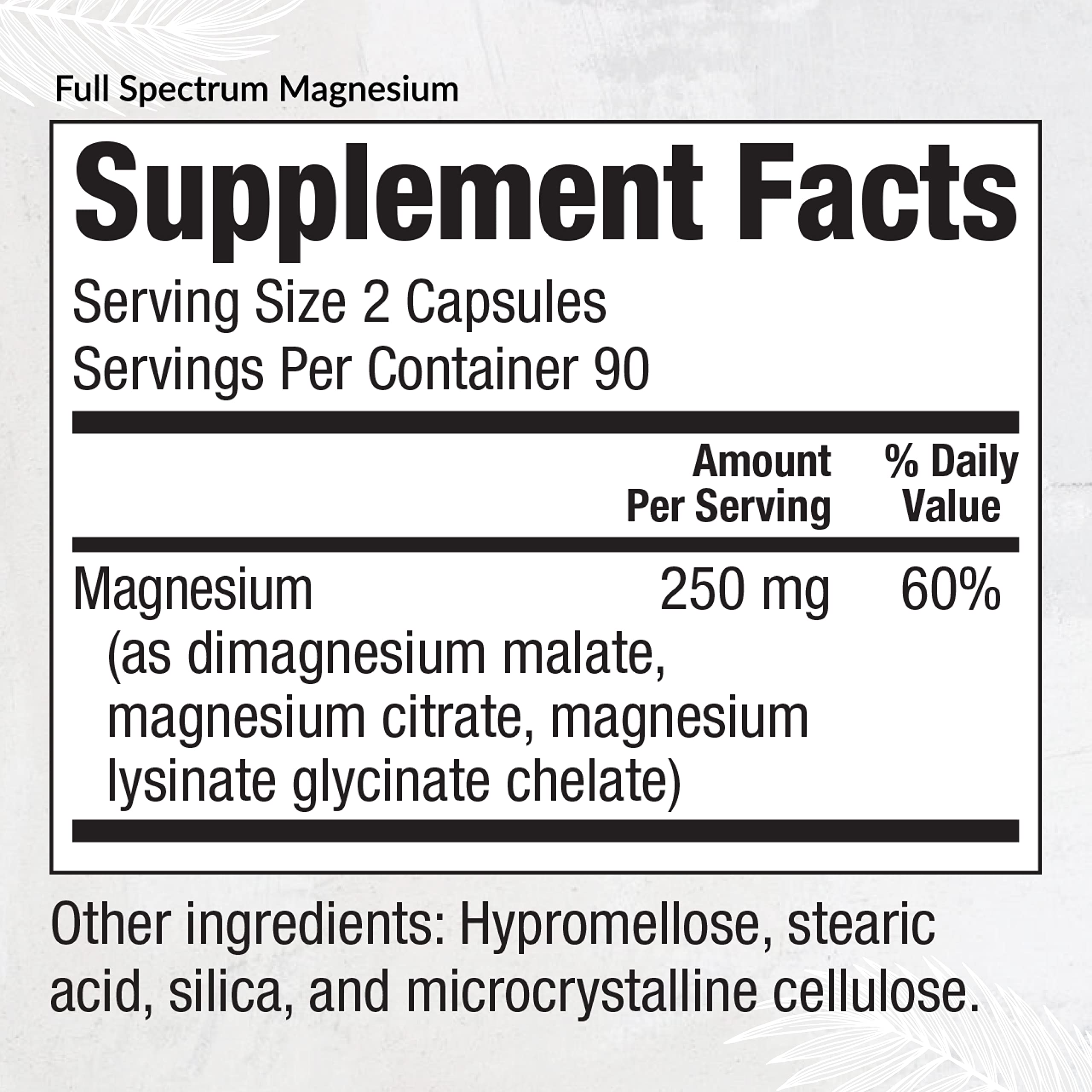 Close-up of Equilife magnesium capsules highlighting the three-form blend