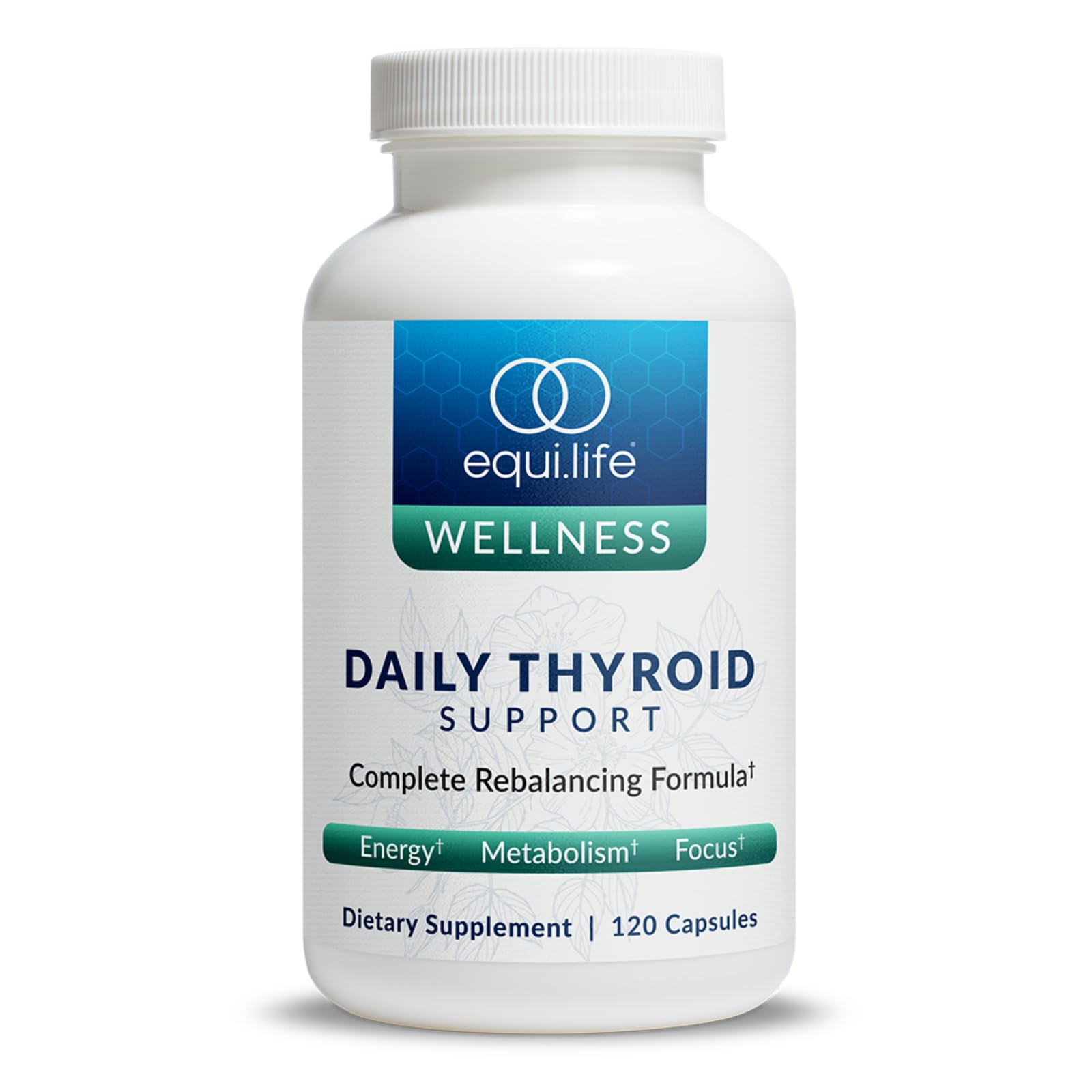 Equilife Thyroid Support bottle front for daily wellness routine.