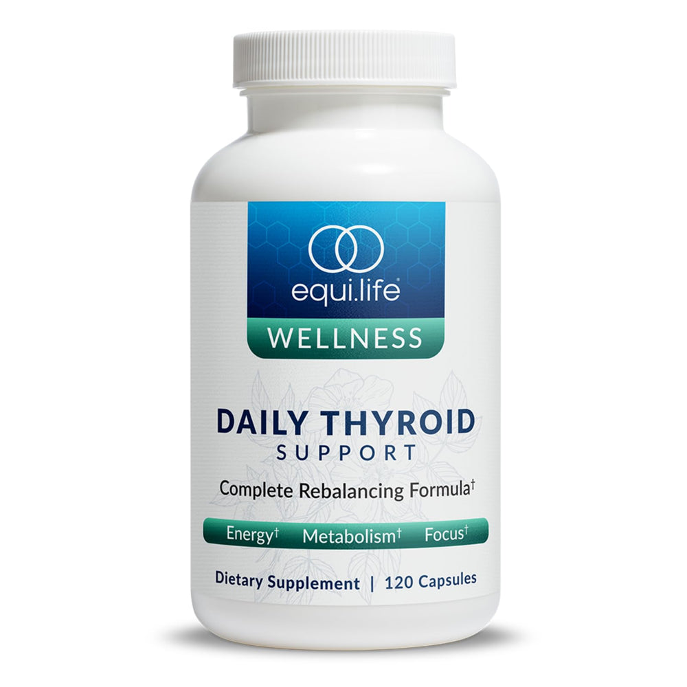 Equilife Thyroid Support bottle front for daily wellness routine.