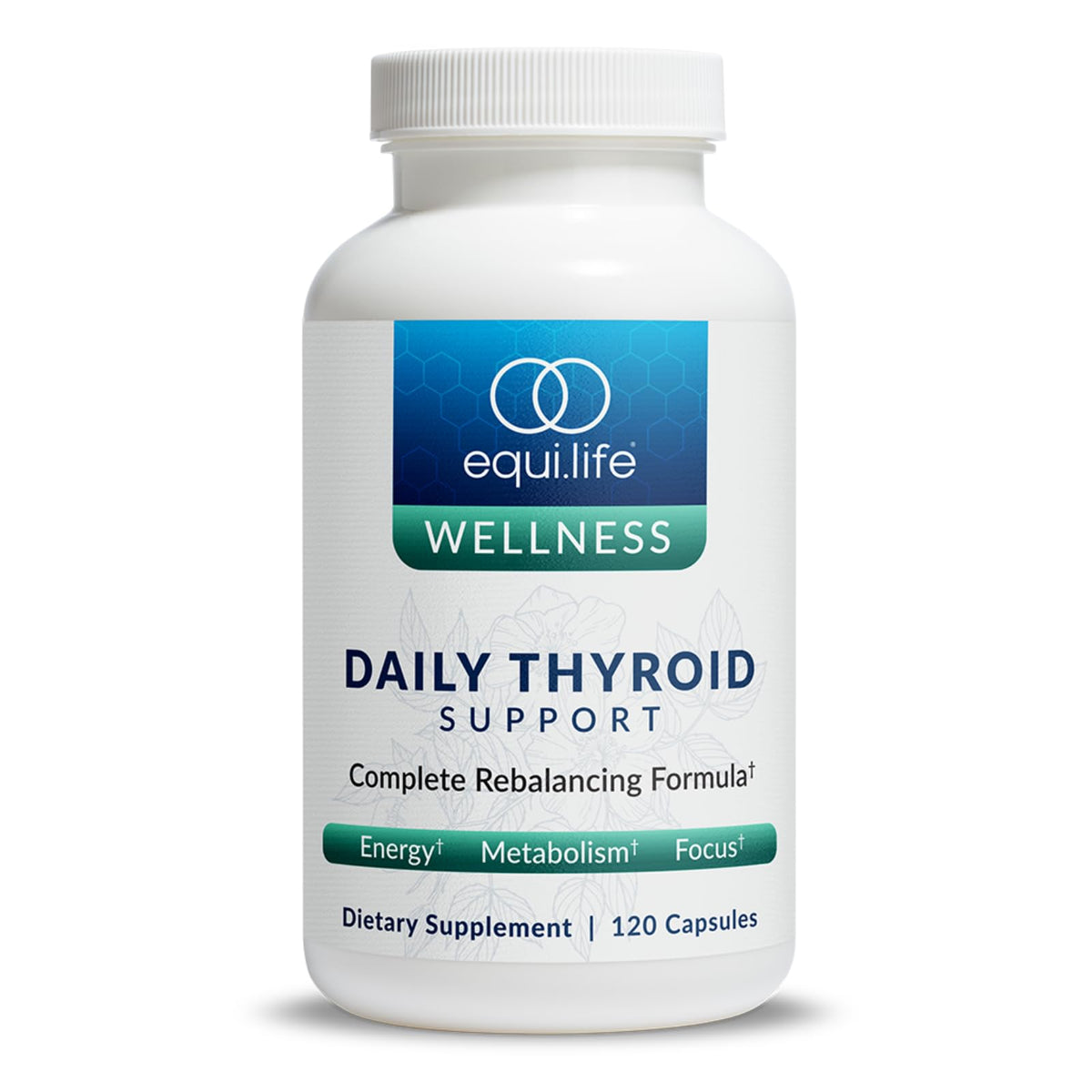 Equilife Thyroid Support bottle front for daily wellness routine.
