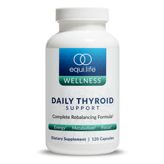 Equilife Thyroid Support bottle front for daily wellness routine.