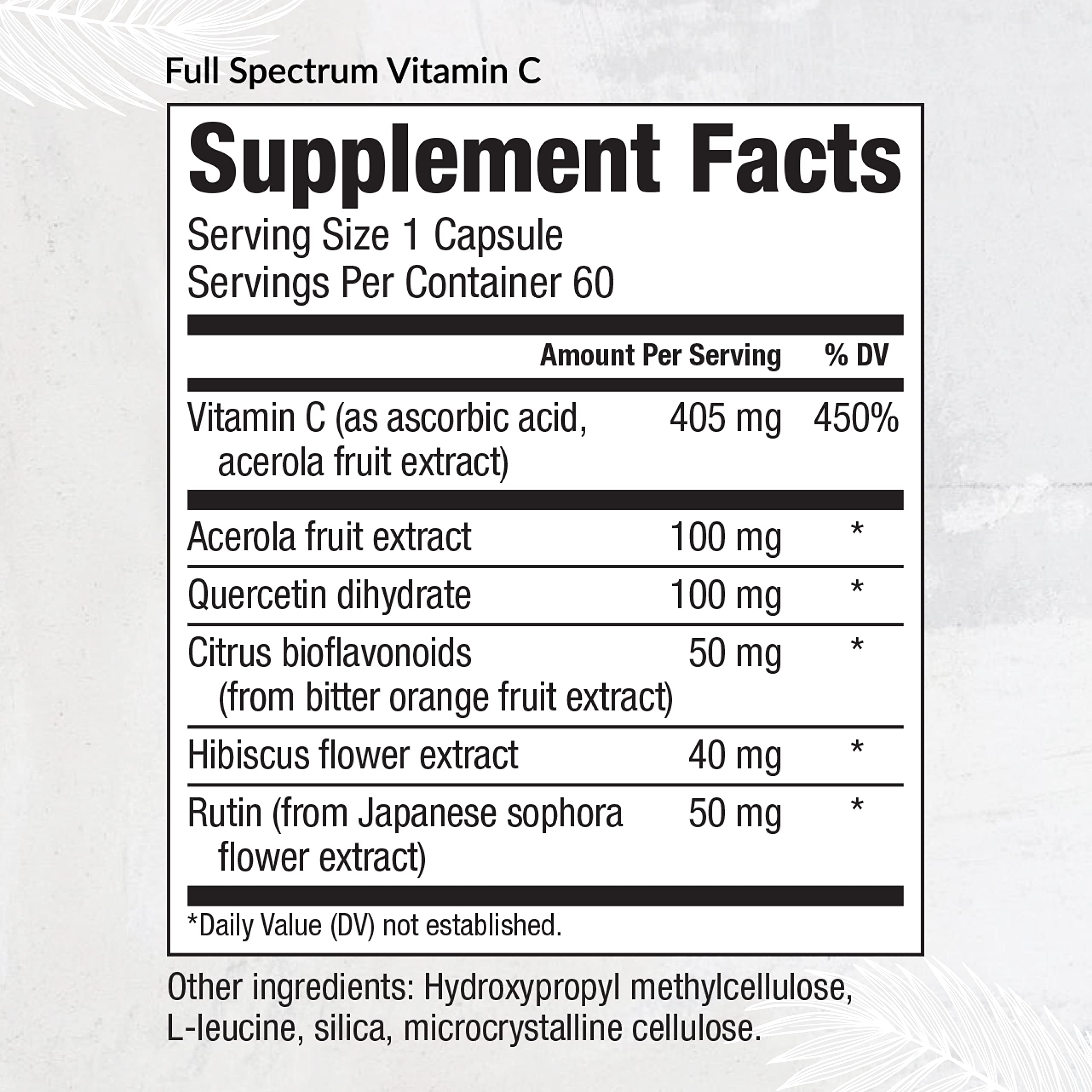 Equilife vitamin C capsules closeup emphasizing easy one-a-day use