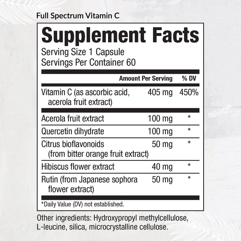 Equilife vitamin C capsules closeup emphasizing easy one-a-day use