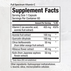 Equilife vitamin C capsules closeup emphasizing easy one-a-day use