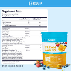 Equip Clean Carbs shake-mixer setup for quick, convenient post-workout nutrition.