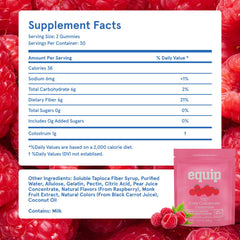 Equip Core Bovine Colostrum Gummies raspberry flavor for daily enjoyment